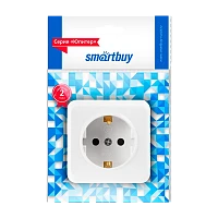 Розетка Smartbuy "Юпитер" 1гн. 16A С/З пластик белый