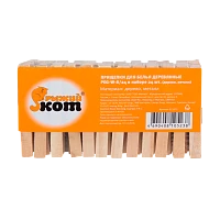 Прищепки хозяйственные Рыжий кот PEG-W-S/24 74х11х13мм 24шт. бежевый (1/10/60)