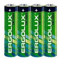 Батарейка Ergolux R6 AA Shrink 4 Zinc Carbon 1.5V (4/60/960)