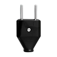 Вилка электрическая Прогресс MINI Б/З черный (1/50/1000)