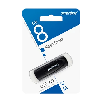 Флеш-накопитель Smartbuy Scout 8GB USB2.0 пластик черный