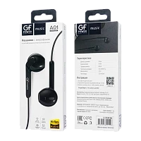 Наушники вставные GFPower A01 с микр. черный