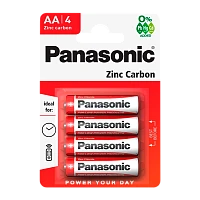 Батарейка Panasonic R6 AA BL4 Zinc Carbon 1.5V (4/48/240)