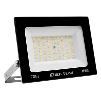 Прожектор светодиодный Ultraflash UFD004 70W 230V 6500К черный (1/10)