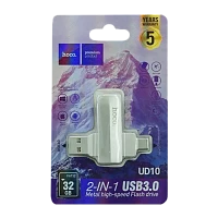 Флеш-накопитель HOCO Wise UD10 32GB USB3.0 Type-C (m) металл серебряный (1/25)