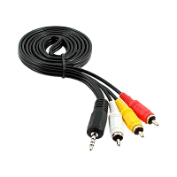 Кабель AUX Cablexpert Jack 3.5mm (m)-3xRCA (m) 2м ПВХ черный пакет