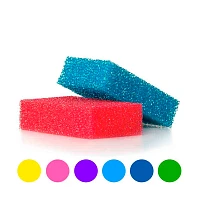 Губка для тела Рыжий кот Massage 140х90х40мм ассорти (1/45)