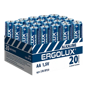 Батарейка Ergolux LR6 AA BOX20 ПРОМО Alkaline 1.5V (20/480)