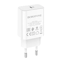Сетевое З/У Borofone BA65A Type-C 3.0A белый (1/64/256)