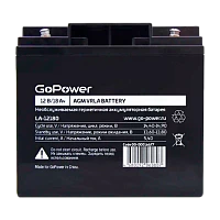 Аккумулятор свинцово-кислотный GoPower LA-12180 12V 18Ah клеммы под болт M5 (1/2)
