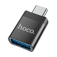 Адаптер HOCO UA17 Type-C (m)-USB3.0 (f) черный (1/37/370)