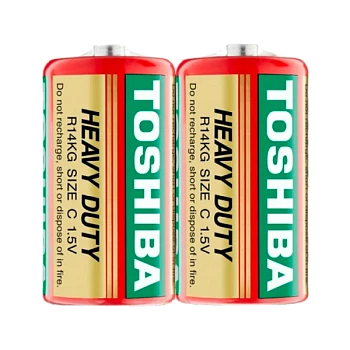 Батарейка Toshiba R14 C Shrink 2 Heavy Duty 1.5V (2/24/480)