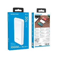 Внешний аккумулятор Borofone BJ19 10000mAh 3.0A 2USB/Type-C белый (1/41)