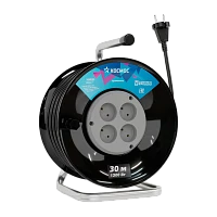 Удлинитель Космос 4р.Б/З 6A 30.0м ПВС 2x0.75мм² IP20 черный (1)