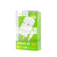 Сетевое З/У HOCO C41A 2USB 2.4A белый (1/21/126)