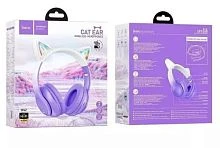 Наушники полноразмерные HOCO W42 Cat bluetooth 5.3 фиолетовый (1/42)