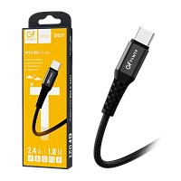 Кабель GFPower 02T USB (m)-Type-C (m) 1м 2.4A нейлон черный (1/200/800)