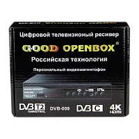 Приставка для цифрового ТВ Openbox DVB-009 DVB-T/T2 металл черный (1/60)
