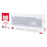 Клавиатура беспроводная Smartbuy 252 ONE классическая USB белый серый (1/20)