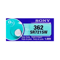 Батарейка Sony 362 (SR721SW) BL1 Silver Oxide 1.55V (10/100/1000)