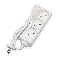 Удлинитель Volsten 3р.Б/З 10A 3.0м ПВС 2x0.75мм² IP20 белый (1/40)