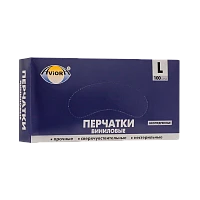 Перчатки Aviora L винил неопудренные 100шт. (1/10)