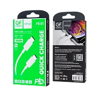 Кабель GFPower PD10T Type-C (m)-Type-C (m) 1м 2.4A 10W ПВХ белый (1/120/480)