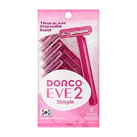 Бритва одноразовая DORCO "EVE2" 2 лезвия 5шт. (1/20)