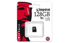 Карта памяти microSD Kingston 128GB Class10 UHS-I (U1) 45 МБ/сек без адаптера
