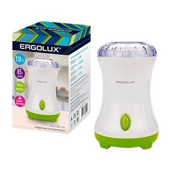 Кофемолка Ergolux ELX-CG01-C34 электрическая белый зеленый (1/24)