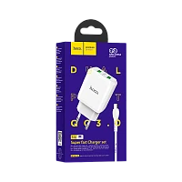 Сетевое З/У HOCO N6 2USB 3.0A QC3.0 белый (1/12/120)