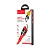 Кабель HOCO U89 USB (m)-Lightning (m) 1.2м 2.4A ткань красный (1/22/220)
