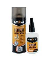 Клей SMOLA Rock & Metall 5 sec мгновенный 50гр.+200мл. двухкомпонентный (1/25)