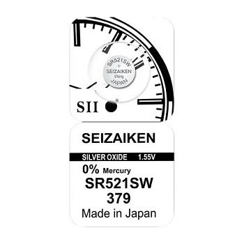 Батарейка SEIZAIKEN 379 (SR521SW) Silver Oxide 1.55V (1/10/100/1000)