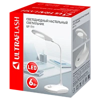 Светильник настольный Ultraflash UF-711 6W 220V 1LED на основании белый (1/40)
