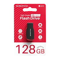 Флеш-накопитель Borofone Generous BUD2 128GB USB2.0 пластик черный (1/35/280)