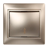 Выключатель Smartbuy проходной 1-клавишный 10А шампань "Венера"