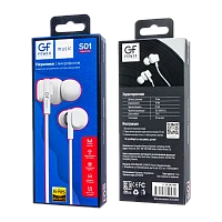 Наушники внутриканальные GFPower S01 с микр. белый