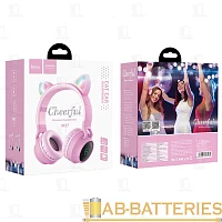 Наушники полноразмерные HOCO W27 bluetooth 5.0 с микр. microSD розовый (1/30)