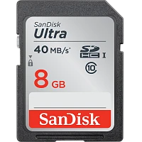 Карта памяти microSD SanDisk ULTRA 8GB Class10 UHS-I (U1) 40 МБ/сек без адаптера