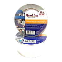 Клейкая лента NewLine 50мм*25м алюминий акрил 50мкм (1/36)
