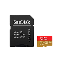 Карта памяти microSD SanDisk Extreme Action Cameras 32GB Class10 UHS-I (U3) 100 МБ/сек V30 с адаптер
