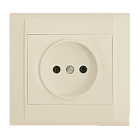 Розетка Makel Defne 1гн. 16A Б/З керамика кремовый 42010002 (1/12)