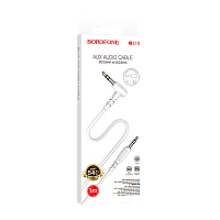 Кабель AUX Borofone BL10 Jack 3.5mm (m)-Jack 3.5mm (m) 1м ПВХ белый (1/63/252)