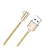 Кабель Borofone BX26 USB (m)-Lightning (m) 1.0м 2.4A нейлон золотой (1/360)