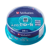 Диск CD-R Verbatim DL 700MB 52x 25шт. cake box (25/200)