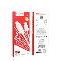 Кабель HOCO X88 USB (m)-Lightning (m) 1м 2.4A ПВХ белый (1/420)