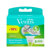 Сменные кассеты Gillette "Venus EMBRACE Extra Smooth" 5 лезвий 6шт. (цена за 1 шт) RUS (6/60)
