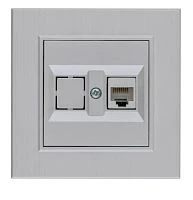 Розетка интернет Makel KAREA LINE STAR 1гн. 16A жемчужный 86100035