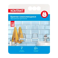 Крючки Контакт клеевая основа 1кг 2шт. прозрачный 